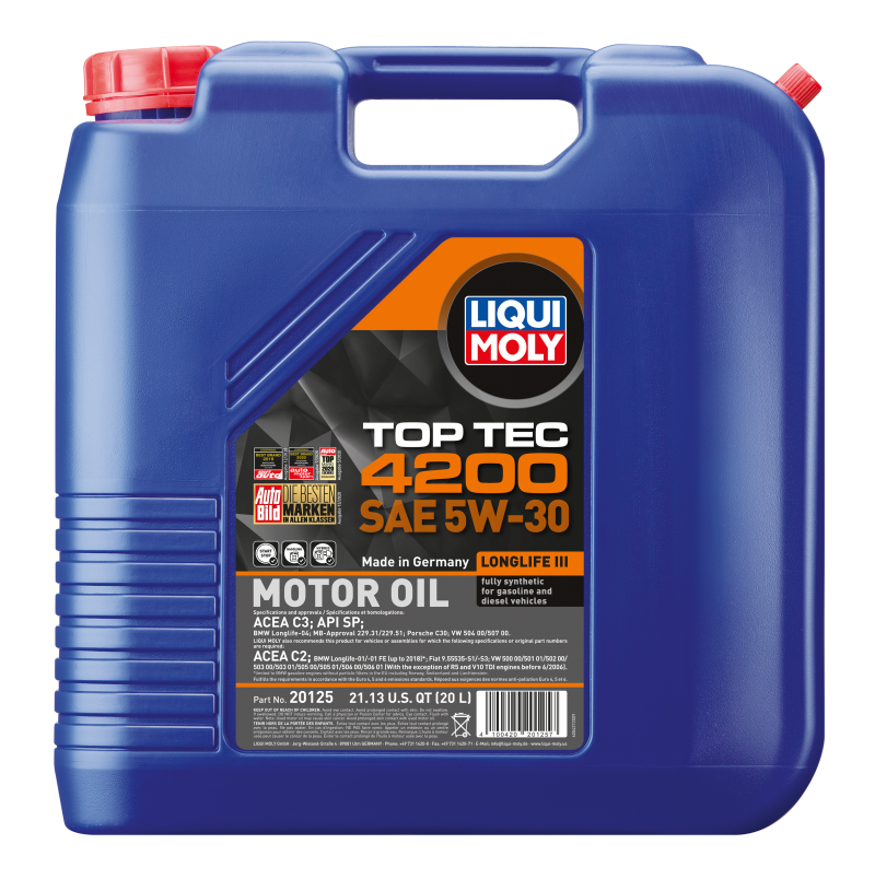 LIQUI MOLY 20L Top Tec 4200 Motor Oil 5W-30