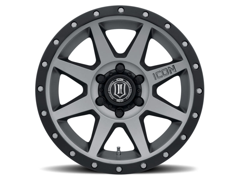 ICON Rebound 18x9 6x5.5 0mm Offset 5in BS 106.1mm Bore Titanium Wheel