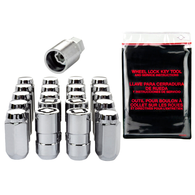 McGard 5 Lug Hex Install Kit w/Locks (Cone Seat Nut) M14X1.5 / 22mm Hex / 1.635in. Length - Chrome