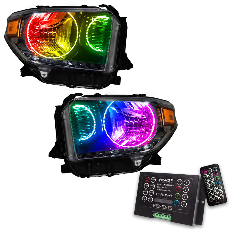 Oracle 14-17 Toyota Tundra SMD HL - Dual Halo Kit - ColorSHIFT w/ 2.0 Controller