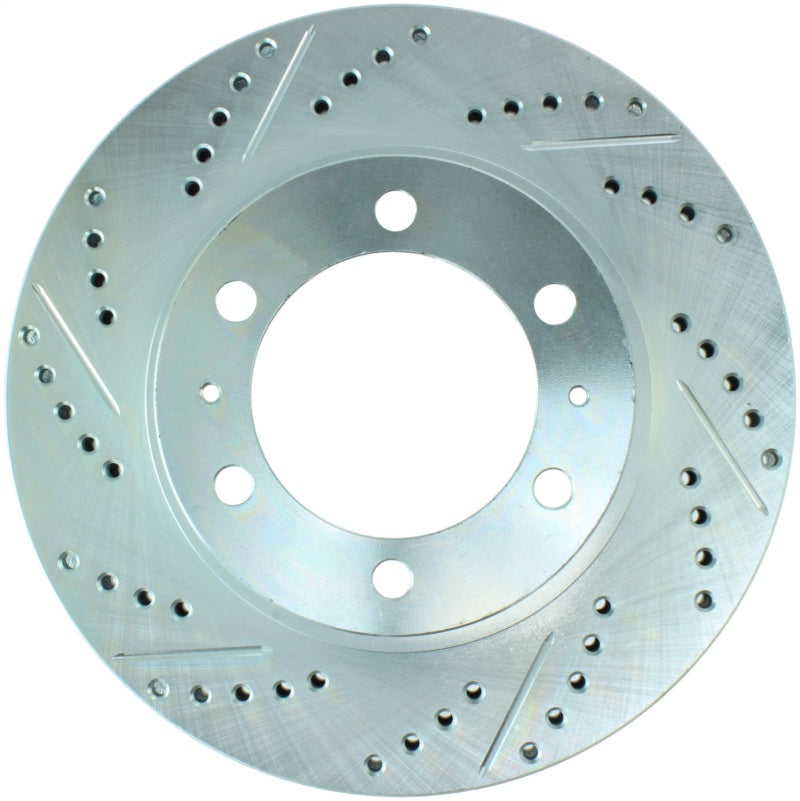 StopTech Select Sport 12-14 Toyota FJ Cruiser SportStop Slotted & Drilled Front Right Rotor